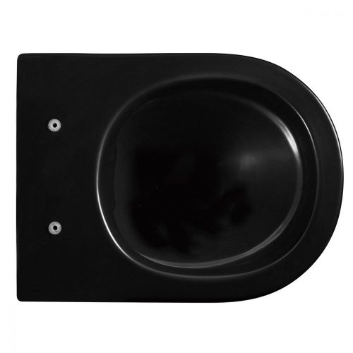 Комплект подвесной унитаз ABBER Bequem AC1100MB черный матовый с инсталляцией AC0105 и кнопкой AC0120MB черная матовая фото 5