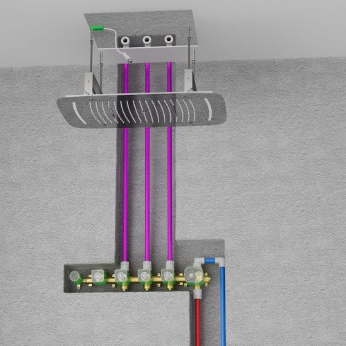 Душевая система Timo Saona SX-2319/03SM скрытого монтажа с термостатом, черный матовый фото 7
