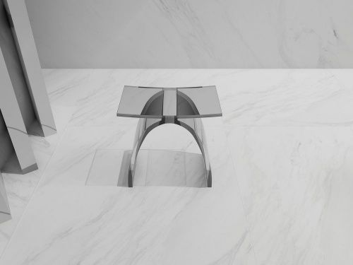 Стульчик для ванной прозрачный ABBER Kristall AT1739Perle фото 3