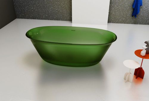 Прозрачная ванна ABBER Kristall AT9707Emerald зеленая фото 4