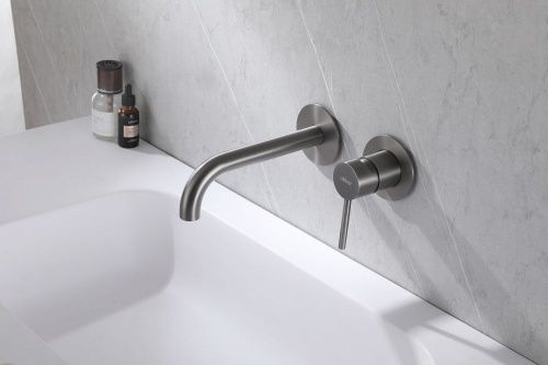 Встраиваемый смеситель для раковины, никель ABBER Wasser Kreis AF8112NG фото 3