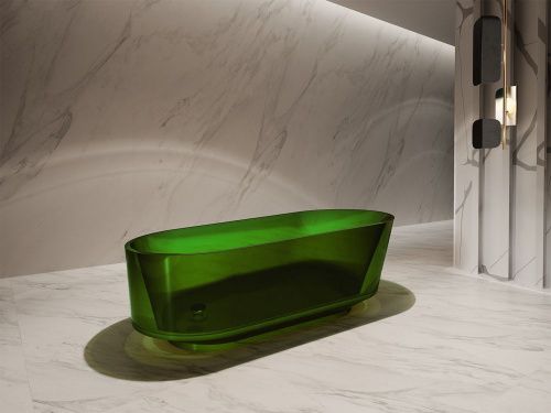 Прозрачная ванна ABBER Kristall AT9706Emerald зеленая фото 3