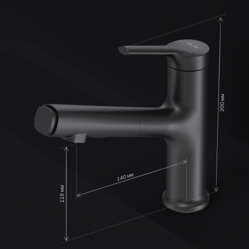Смеситель для раковины с вытяжным изливом AM.PM X-Joy F85B02922 фото 9