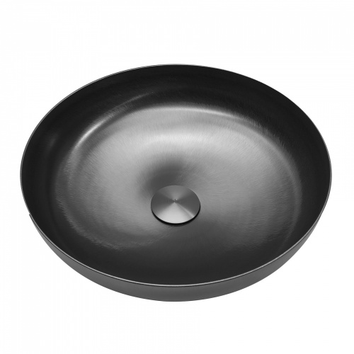 Раковина накладная 35,9х35,9см круглая  оружейная сталь  ABBER Wasser Kreis AF2412GM