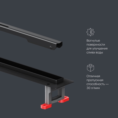Трап для душа линейный, универсальный затвор Slim line, 100 см AM.PM MasterFlow W01SC-S11-100-05BM фото 10