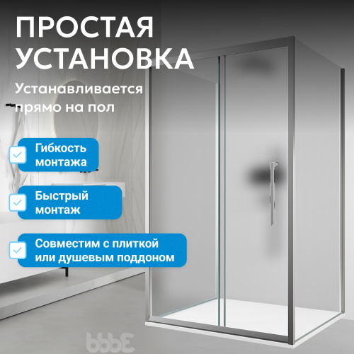 Душевой уголок 100х100 ABBER Schwarzer Diamant AG30100MH-S100M-S100M фото 13