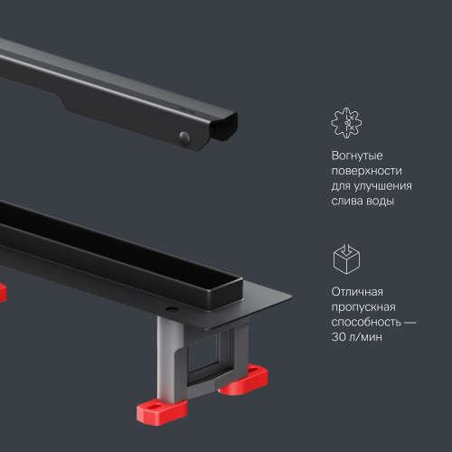 Трап для душа линейный, универсальный затвор Slim line, 80 см AM.PM MasterFlow W01SC-S11-080-05BM фото 10