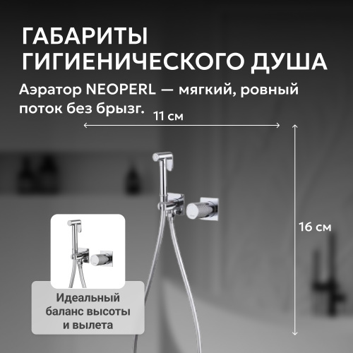 Встраиваемый смеситель с гигиеническим душем, хром ABBER Rund AF8725 фото 7
