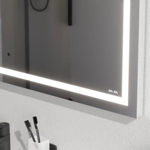 Универсальное зеркало настенное с контурной LED-подсветкой, 100 см AM.PM Gem M91AMOX1001WG фото 4