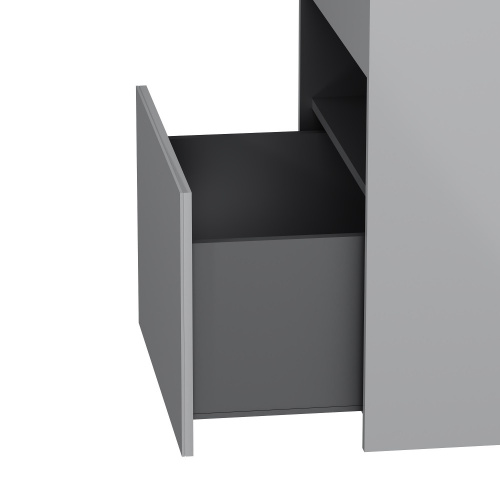 Тумба под раковину с нишей и 1 ящиком, 60 см, белый глянец, универсальная AM.PM Func M8FFUX0601WG фото 9