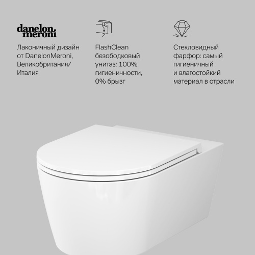 Унитаз подвесной FlashClean с сиденьем микролифт AM.PM Func C8F1701SC фото 9