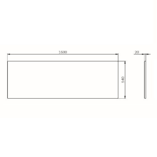 Декоративная фронтальная панель 160х70 см AM.PM Func W84A-160-070W-P фото 6