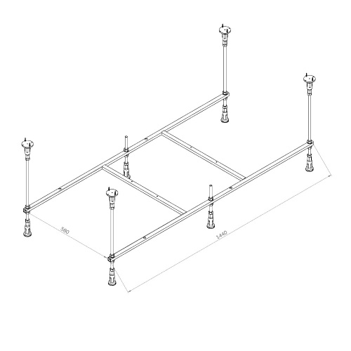 Каркас для ванны AM.PM X-Joy W94A-150-070W-R фото 4