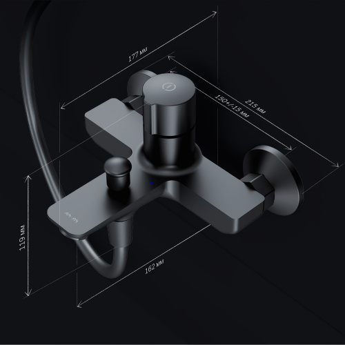 Смеситель для ванны и душа, нажимной TouchReel AM.PM X-Joy F85A10522 фото 9