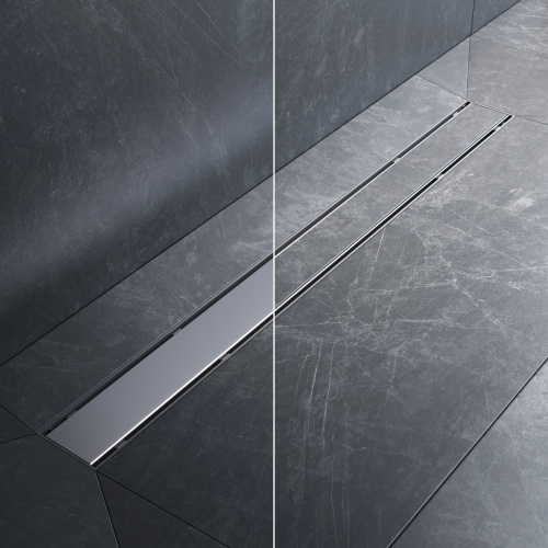 Трап для душа линейный, универсальный затвор Tile, 80 см AM.PM PrimeFlow W02SC-U11-080-04SB