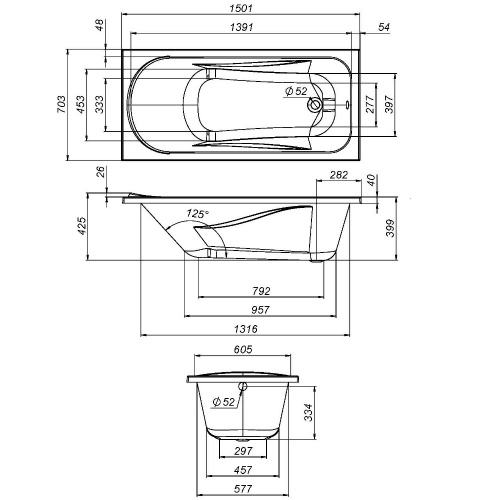 Каркас для ванны AM.PM Sense W76A-150-070W-R фото 4
