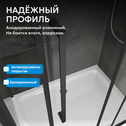 Душевая дверь 100х195 ABBER Sonnenstrand AG04100BS фото 5