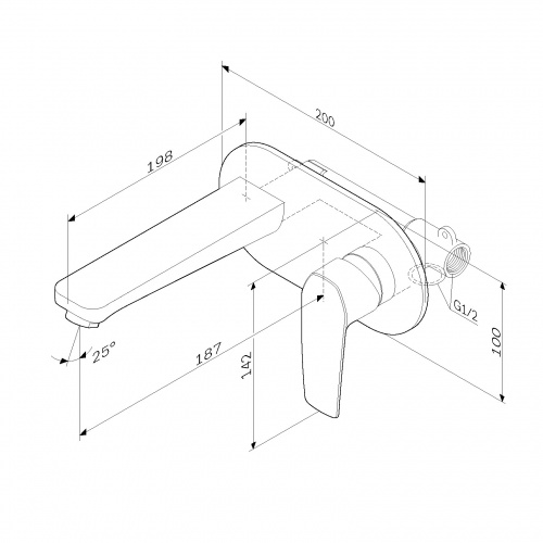 Смеситель для раковины, монтируемый в стену AM.PM Gem F90A72200 фото 12