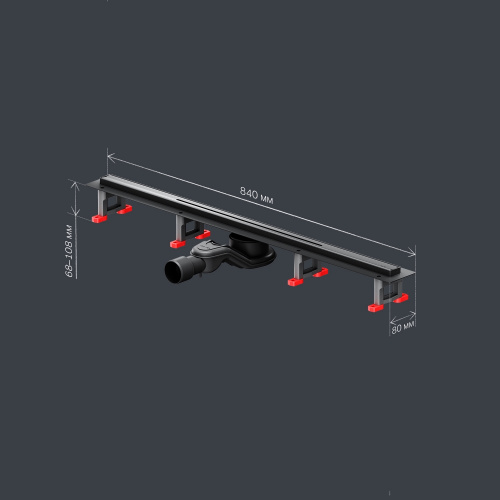 Трап для душа линейный, универсальный затвор Slim line, 80 см AM.PM MasterFlow W01SC-S11-080-05BM фото 9