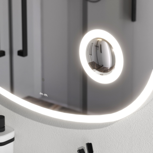 Зеркало с контурной LED-подсветкой, ИК сенсором и косметическим зеркалом, 80 см AM.PM Func M8FMOX0803SA фото 2