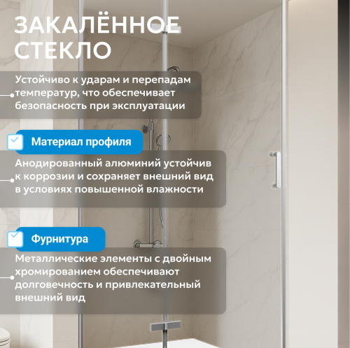 Душевая дверь 100х195 ABBER Zart AG08100 фото 11