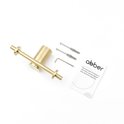 Крючок двойной ABBER Osten 316 AA1852BG брашированное золото фото 2