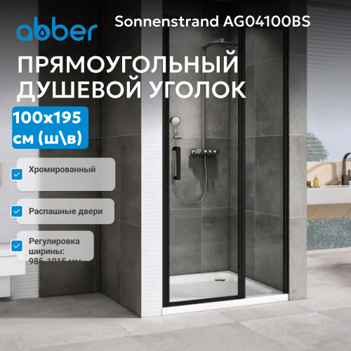 Душевая дверь 100х195 ABBER Sonnenstrand AG04100BS фото 3