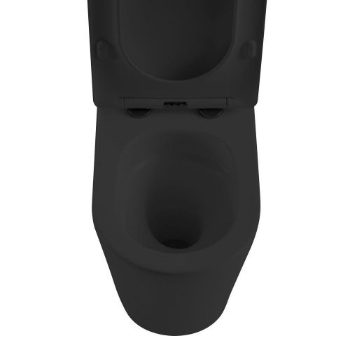 Унитаз ABBER Bequem AC1112TMB компакт черный матовый, безободковый, смыв торнадо фото 6