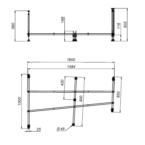 Каркас для ванны, универсальный 170х110 см AM.PM Like W80A-170U110W-R фото 4