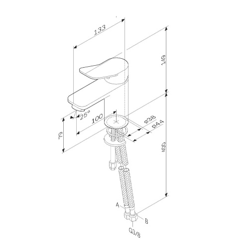Смеситель для раковины AM.PM X-Joy F85A02133 фото 8