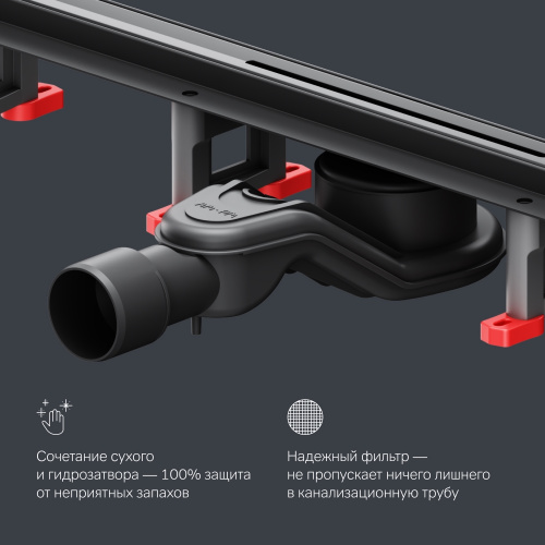 Трап для душа линейный, универсальный затвор Slim line, 60 см AM.PM MasterFlow W01SC-S11-060-05BM фото 11