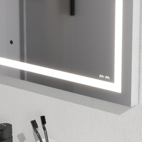 Универсальное зеркало настенное с контурной LED-подсветкой, 80 см AM.PM Gem M91AMOX0801WG фото 4