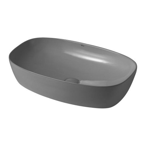Раковина накладная 60,5х39см прямоугольная  серая матовая  ABBER Rechteck AC2206MG