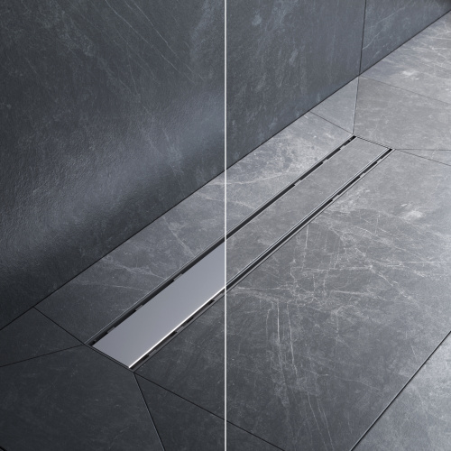 Трап для душа линейный, универсальный затвор Tile, 60 см AM.PM PrimeFlow W02SC-U11-060-04SB